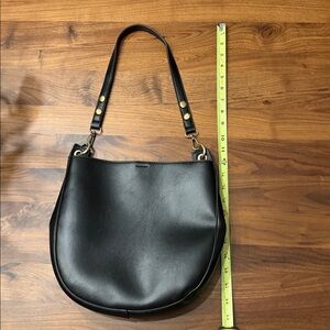Anthropologie Black Vegan Leather Shoulder Bag